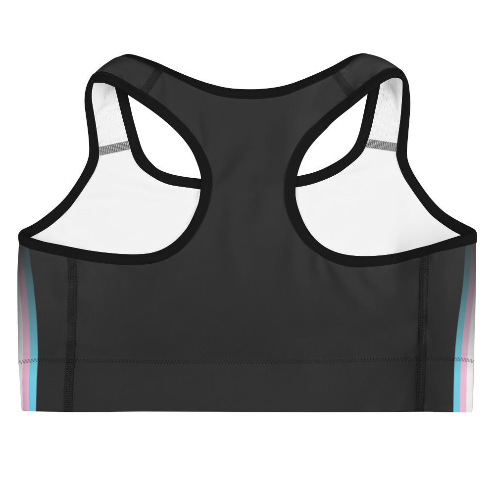Trans Pride Flag Side Fade Sports Bra Sports Bras The Rainbow Stores