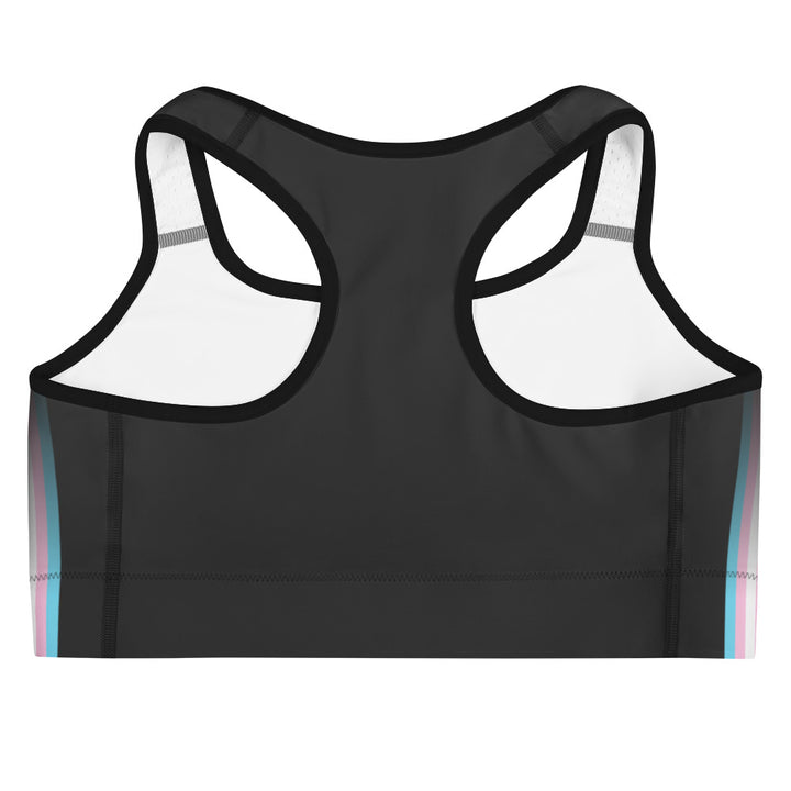 Trans Pride Flag Side Fade Sports Bra Sports Bras The Rainbow Stores