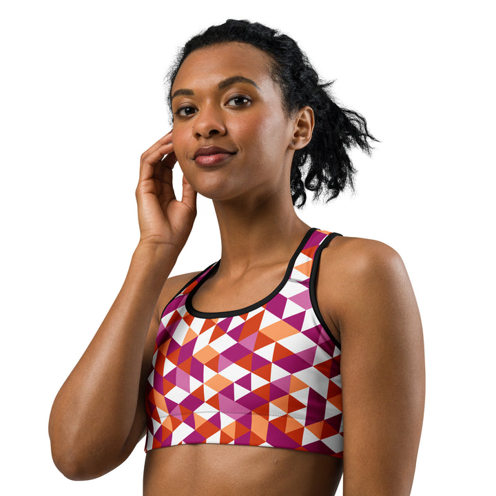 Lesbian Pride Triangles Sports Bra Sports Bras The Rainbow Stores