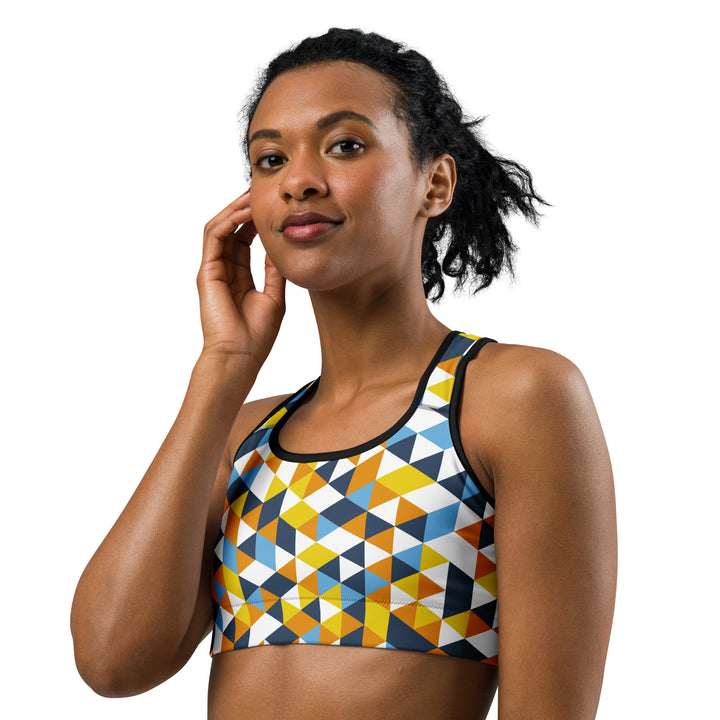 Aroace Pride Triangles Sports Bra Sports Bras The Rainbow Stores