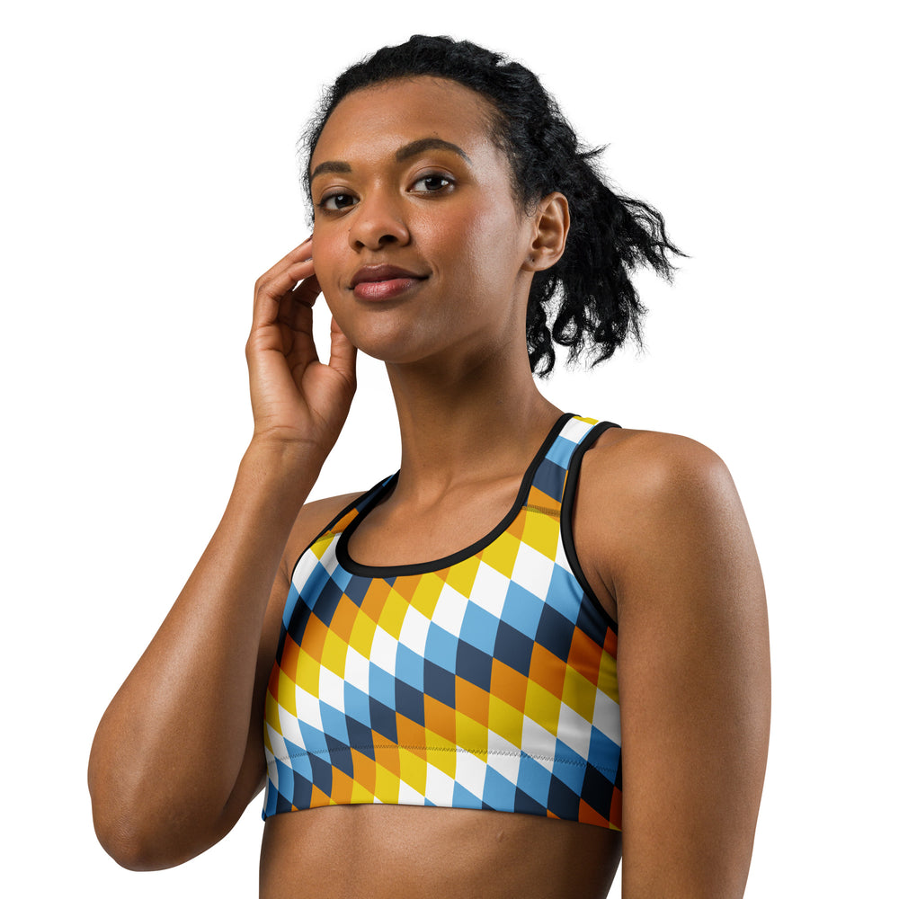 Aroace Pride Flag Diamonds Sports Bra Sports Bras The Rainbow Stores