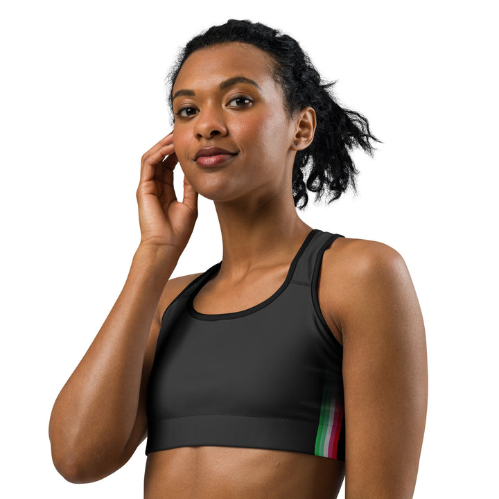 Abrosexual Pride Flag Side Fade Sports Bra Sports Bras The Rainbow Stores