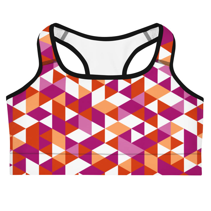 Lesbian Pride Triangles Sports Bra Sports Bras The Rainbow Stores