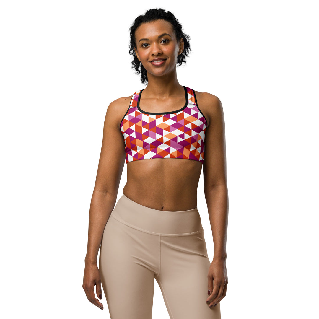 Lesbian Pride Triangles Sports Bra Sports Bras The Rainbow Stores