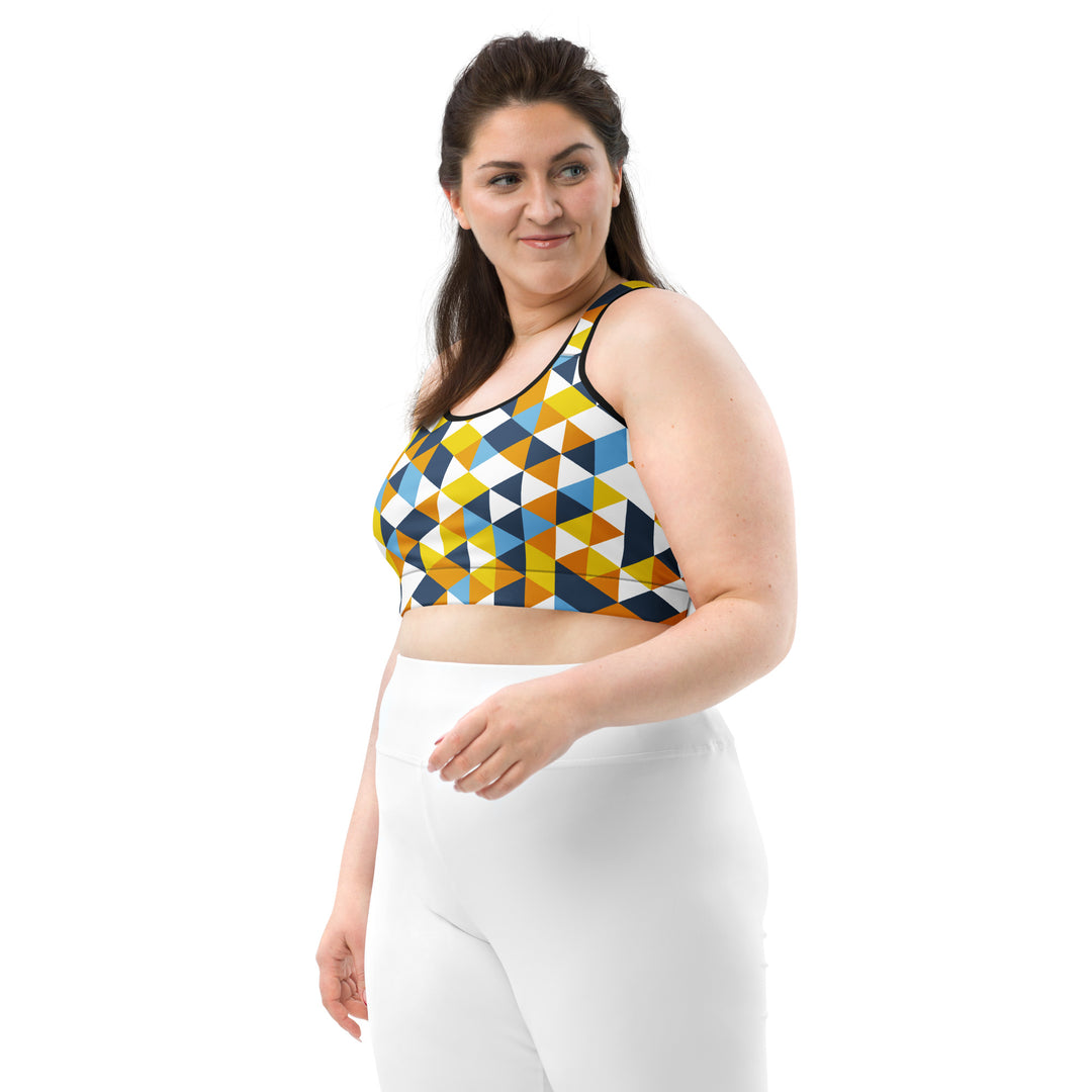 Aroace Pride Triangles Sports Bra Sports Bras The Rainbow Stores