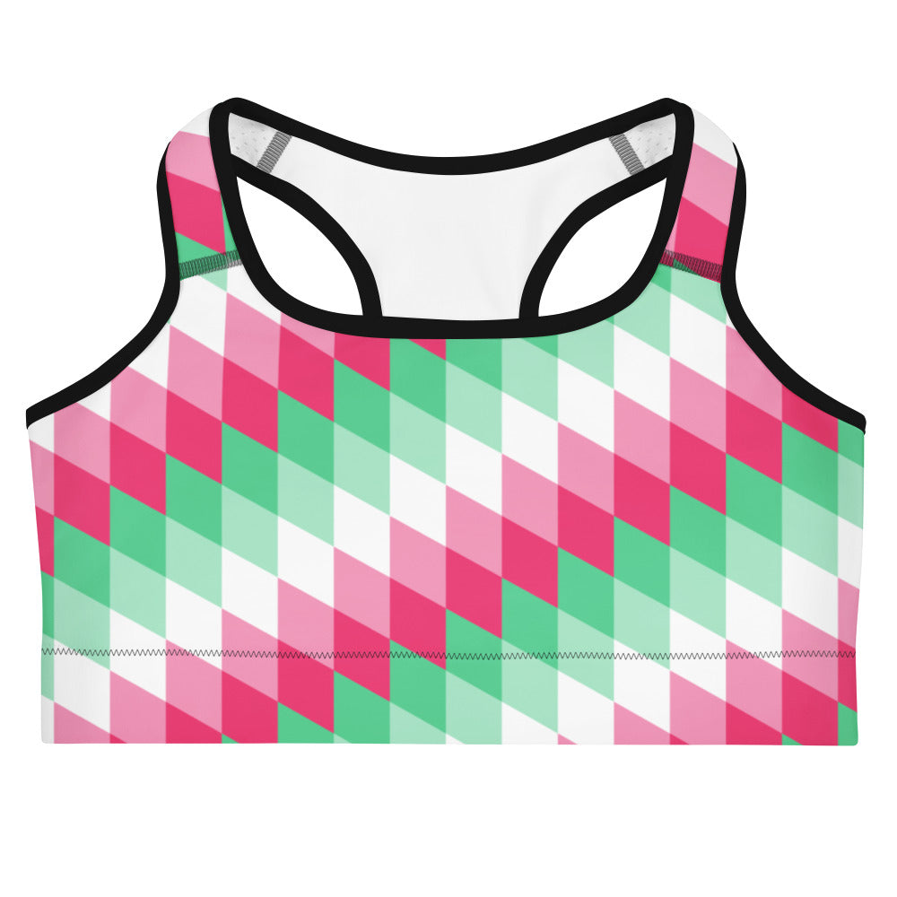 Abrosexual Pride FlagDiamonds Sports Bra Sports Bras The Rainbow Stores