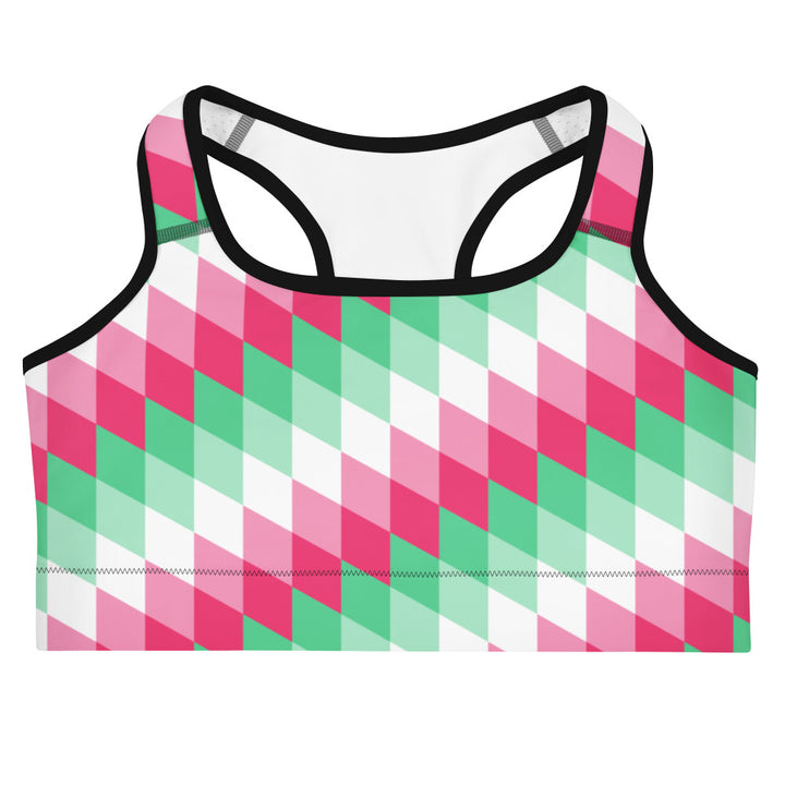 Abrosexual Pride FlagDiamonds Sports Bra Sports Bras The Rainbow Stores