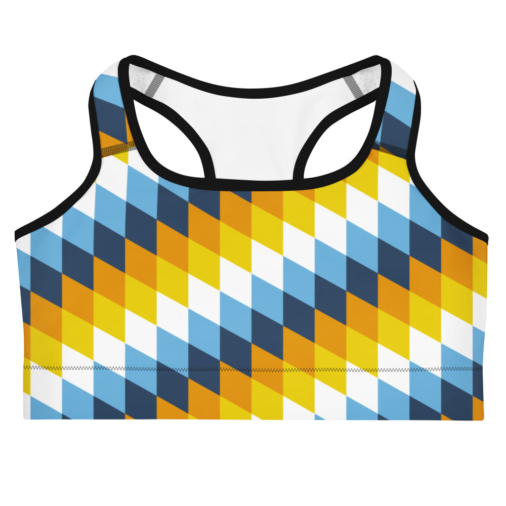 Aroace Pride Flag Diamonds Sports Bra Sports Bras The Rainbow Stores