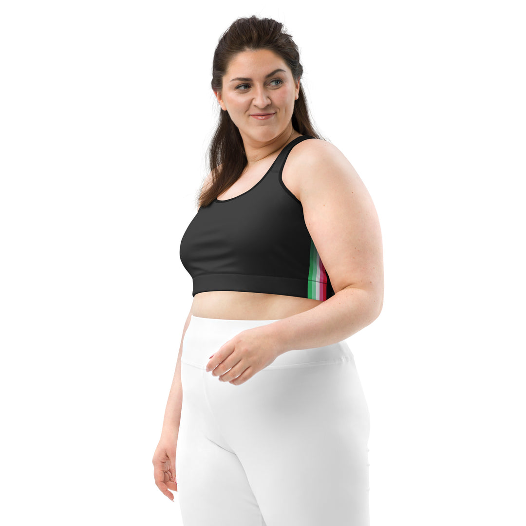 Abrosexual Pride Flag Side Fade Sports Bra Sports Bras The Rainbow Stores