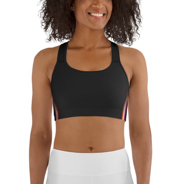 Lesbian Pride Flag Side Fade Sports Bra Sports Bras The Rainbow Stores