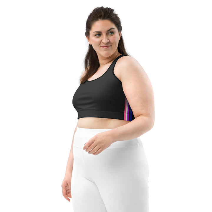 Gender Fluid Pride Flag Side Fade Sports Bra Sports Bras The Rainbow Stores