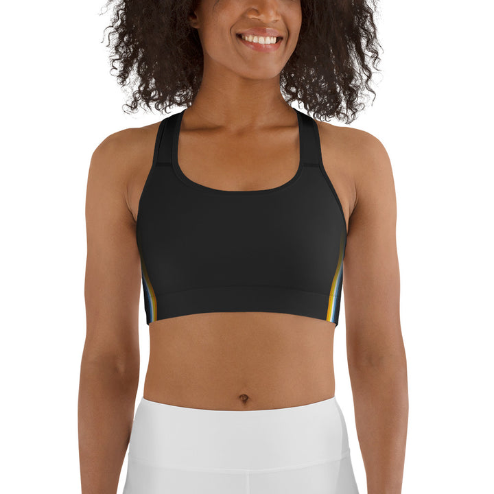 Aroace Pride Flag Side Fade Sports Bra Sports Bras The Rainbow Stores