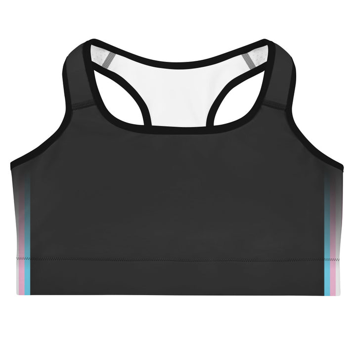 Trans Pride Flag Side Fade Sports Bra Sports Bras The Rainbow Stores