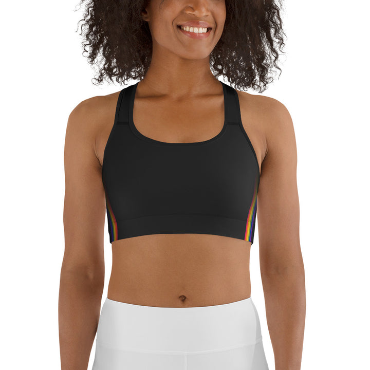Rainbow Pride Flag Side Fade Sports Bra Sports Bras The Rainbow Stores