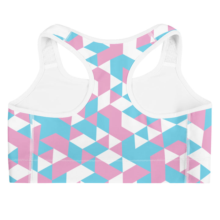 Trans Pride Triangles Sports Bra Sports Bras The Rainbow Stores