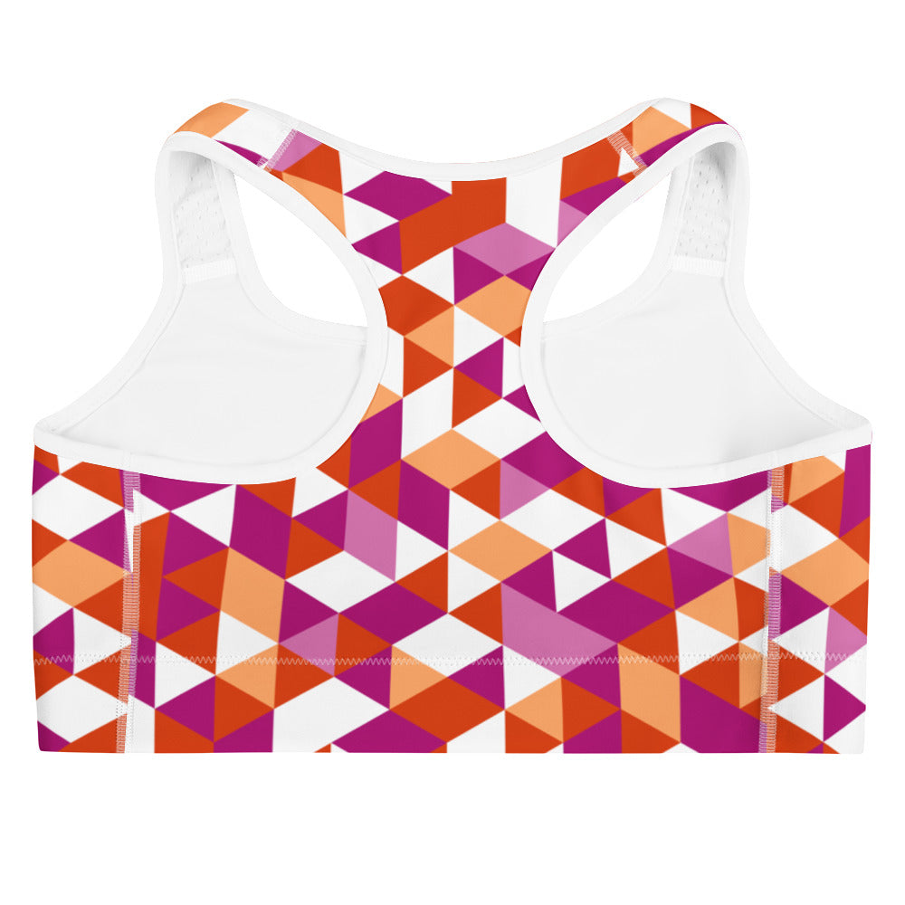 Lesbian Pride Triangles Sports Bra Sports Bras The Rainbow Stores