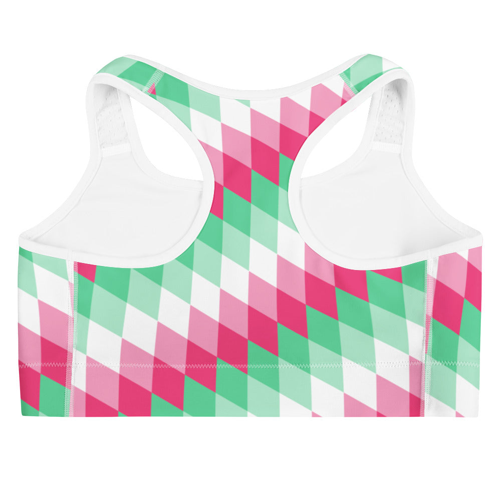 Abrosexual Pride FlagDiamonds Sports Bra Sports Bras The Rainbow Stores