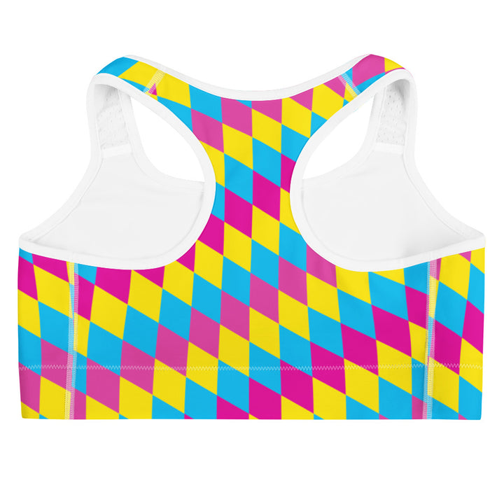 Pansexual Pride Flag Diamonds Sports Bra Sports Bras The Rainbow Stores