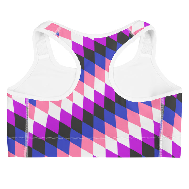 Gender Fluid Pride Flag Diamonds Sports Bra Sports Bras The Rainbow Stores