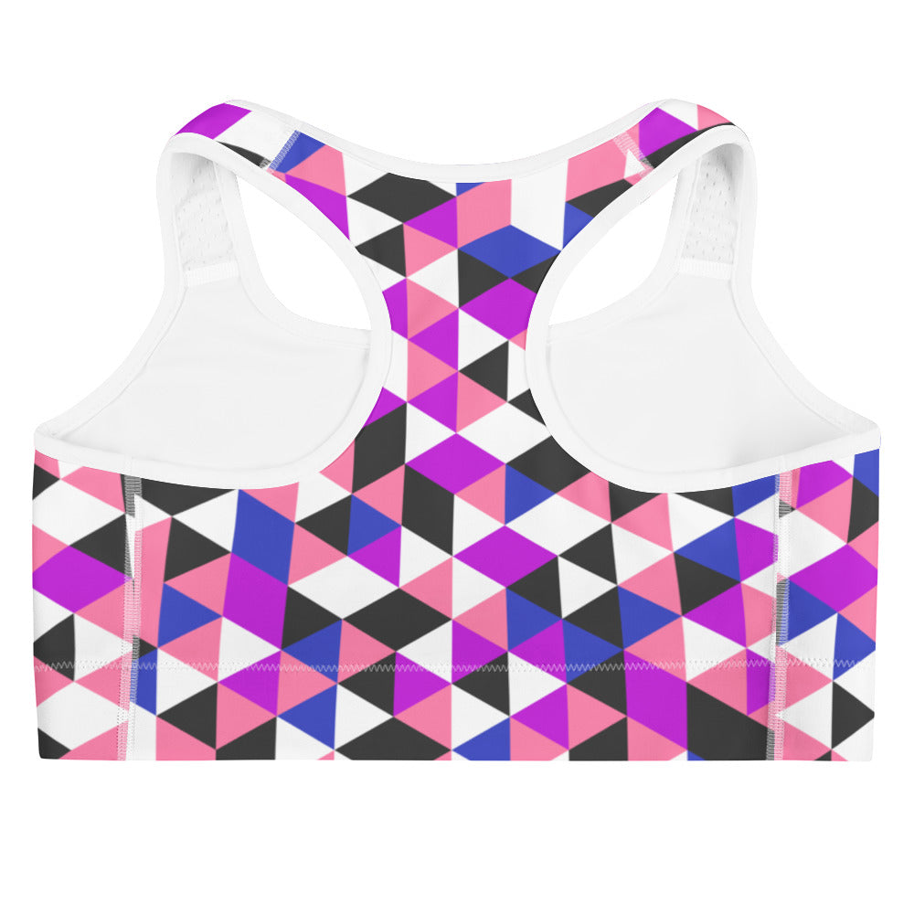 Gender Fluid Pride Triangles Sports Bra Sports Bras The Rainbow Stores