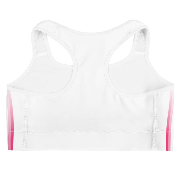 Abrosexual Pride Flag Side Fade White Sports Bra Sports Bras The Rainbow Stores