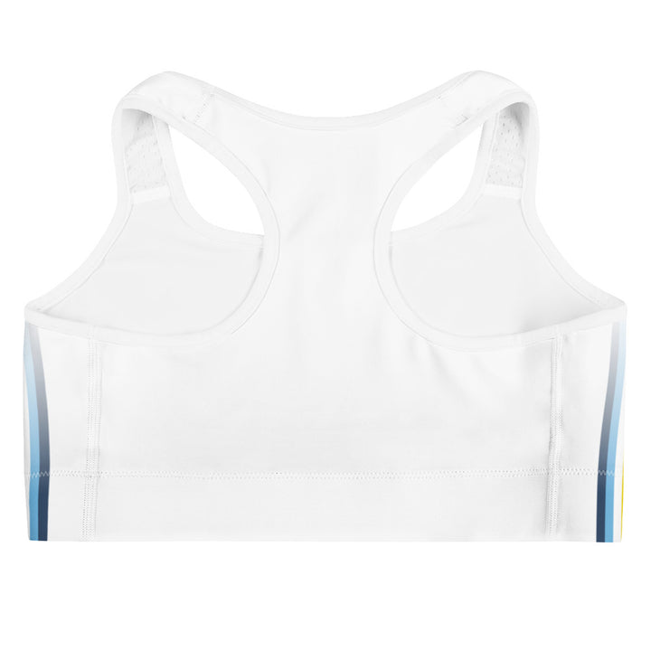 Aroace Pride Flag Side Fade White Sports Bra Sports Bras The Rainbow Stores
