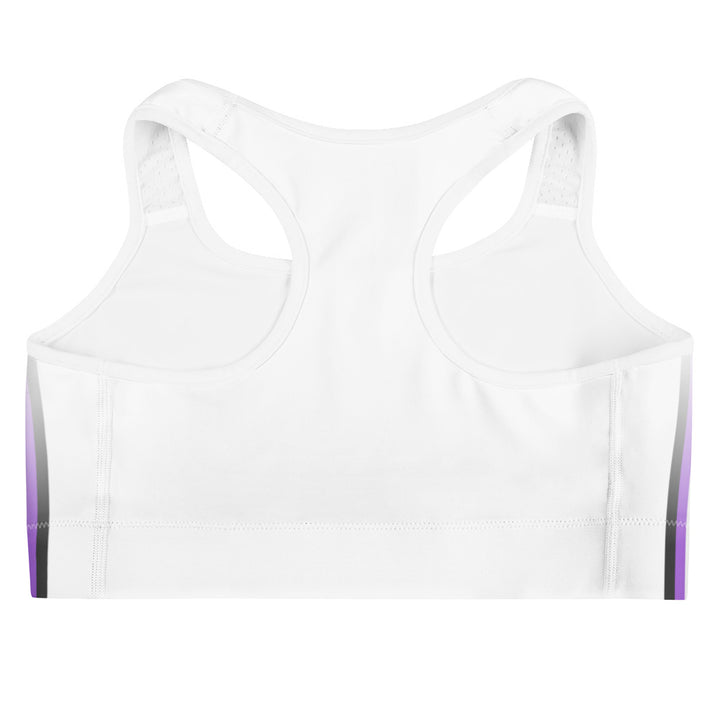 Non Binary Pride Flag Side Fade White Sports Bra Sports Bras The Rainbow Stores