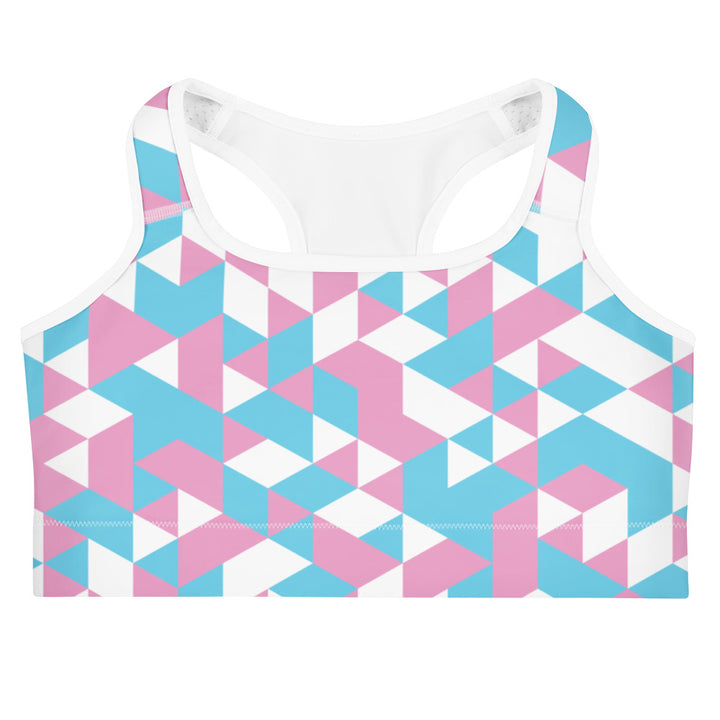 Trans Pride Triangles Sports Bra Sports Bras The Rainbow Stores