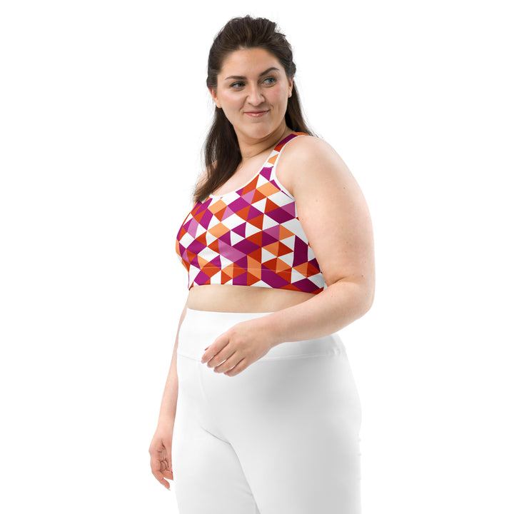 Lesbian Pride Triangles Sports Bra Sports Bras The Rainbow Stores
