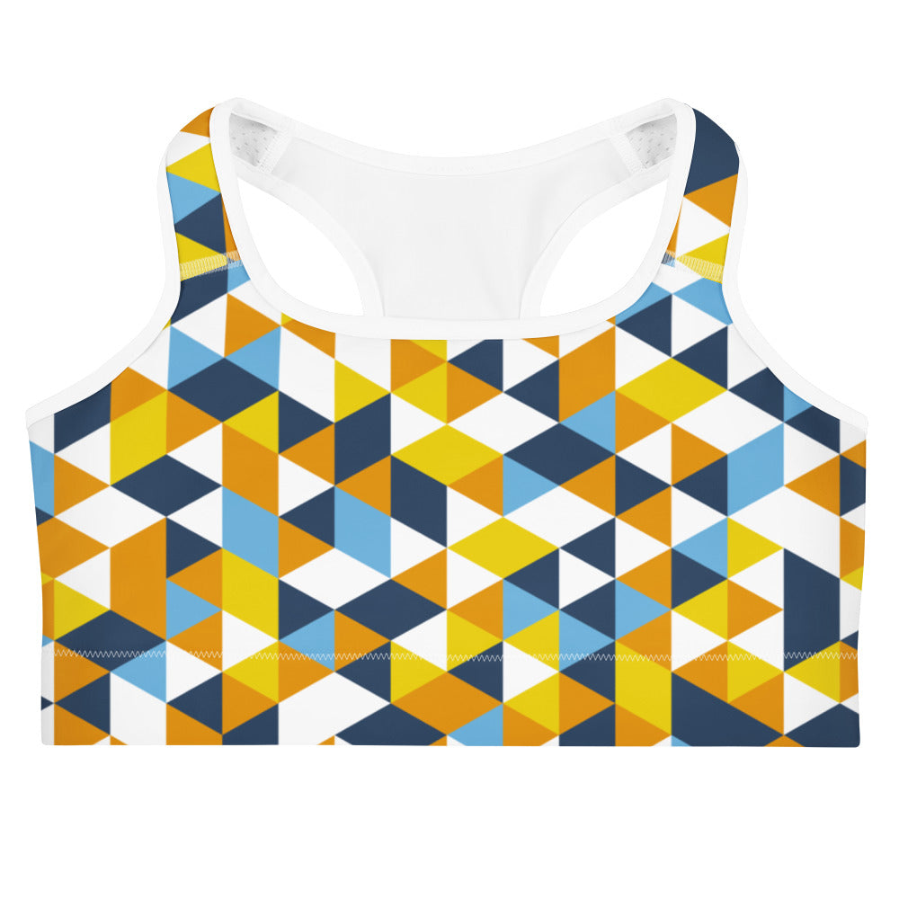 Aroace Pride Triangles Sports Bra Sports Bras The Rainbow Stores