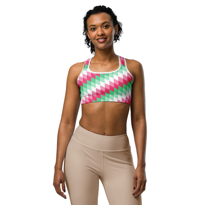 Abrosexual Pride FlagDiamonds Sports Bra Sports Bras The Rainbow Stores