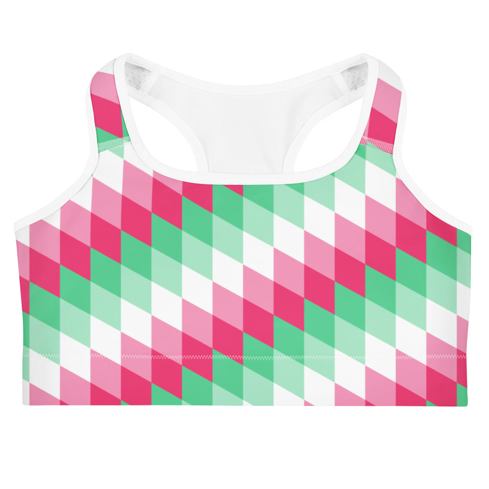 Abrosexual Pride FlagDiamonds Sports Bra Sports Bras The Rainbow Stores