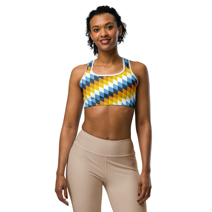 Aroace Pride Flag Diamonds Sports Bra Sports Bras The Rainbow Stores