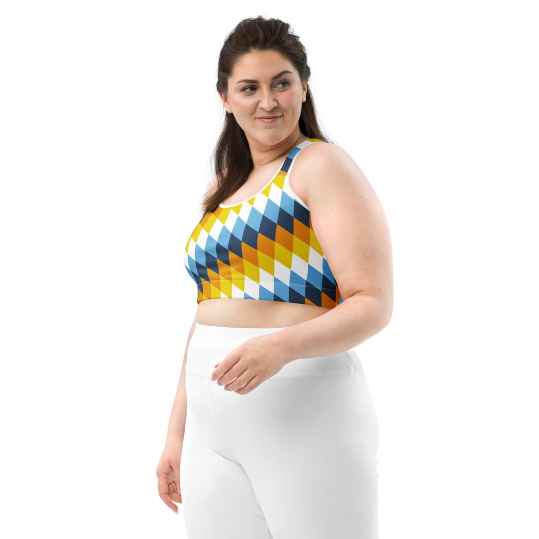 Aroace Pride Flag Diamonds Sports Bra Sports Bras The Rainbow Stores