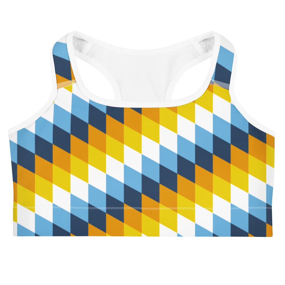 Aroace Pride Flag Diamonds Sports Bra Sports Bras The Rainbow Stores