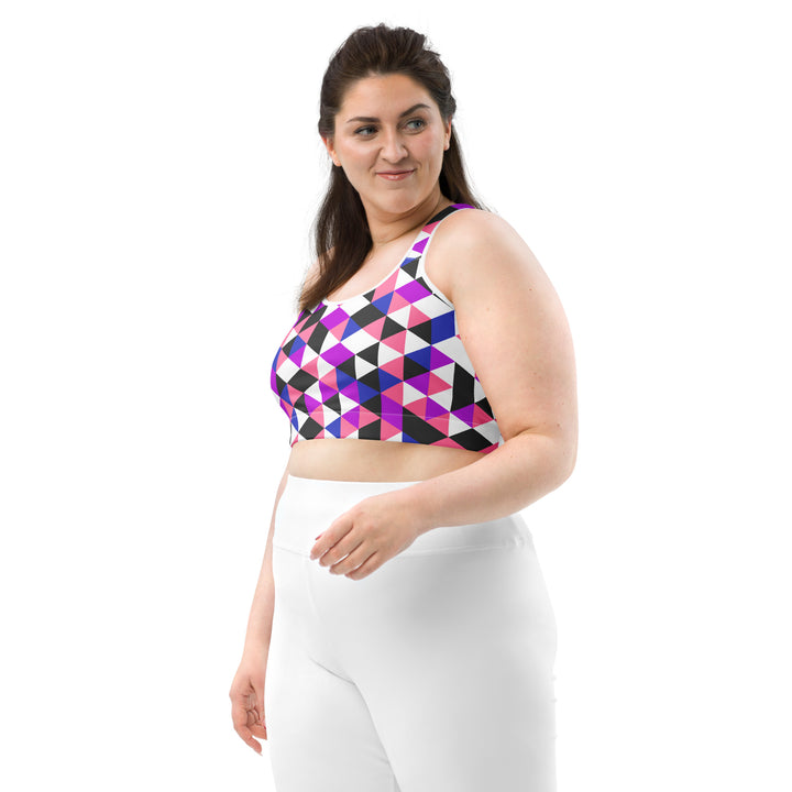 Gender Fluid Pride Triangles Sports Bra Sports Bras The Rainbow Stores