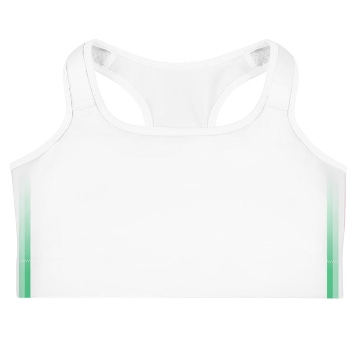 Abrosexual Pride Flag Side Fade White Sports Bra Sports Bras The Rainbow Stores