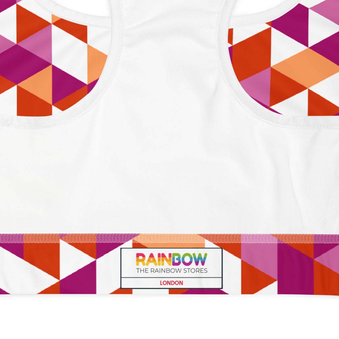 Lesbian Pride Triangles Sports Bra Sports Bras The Rainbow Stores