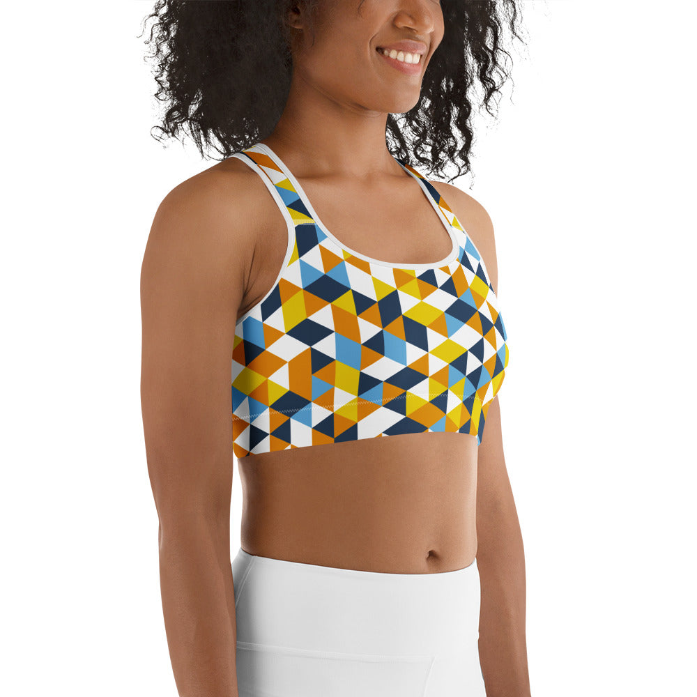 Aroace Pride Triangles Sports Bra Sports Bras The Rainbow Stores