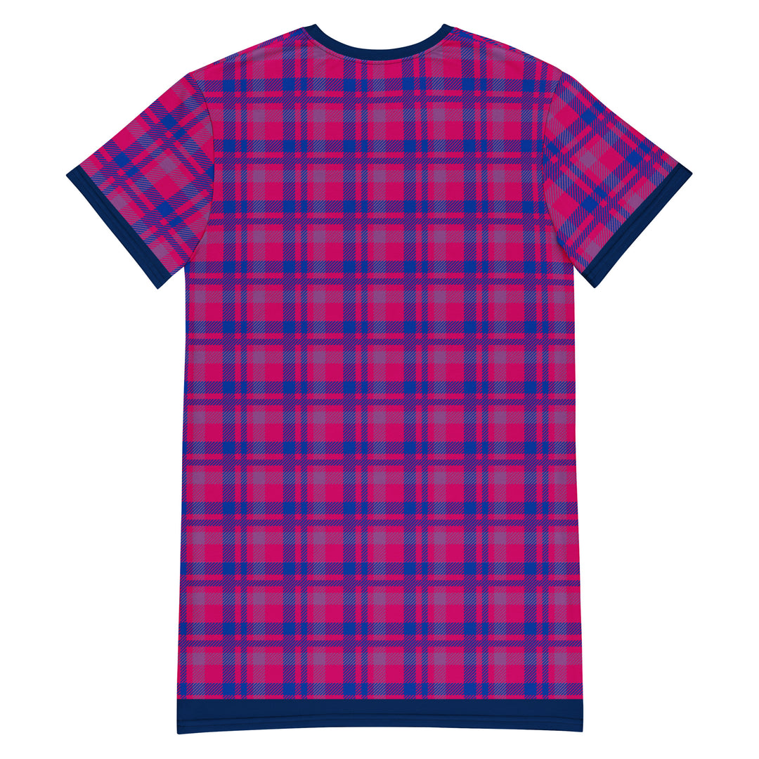 Bisexual Tartan T-shirt Dress Dresses The Rainbow Stores