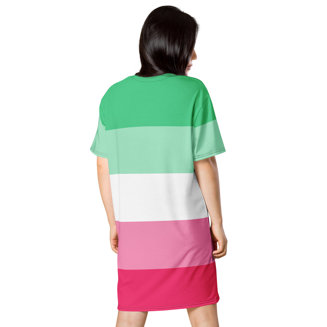 Abrosexual Pride Flag T-shirt Dress Dresses The Rainbow Stores