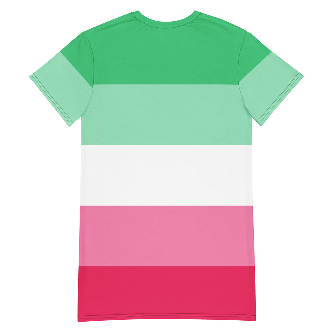 Abrosexual Pride Flag T-shirt Dress Dresses The Rainbow Stores