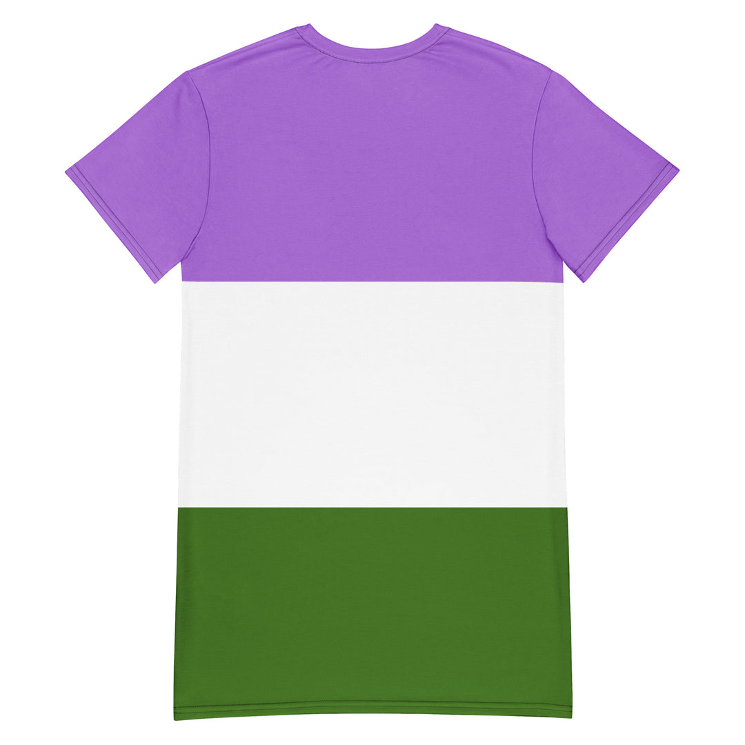 Genderqueer Pride Flag T-shirt Dress Dresses The Rainbow Stores