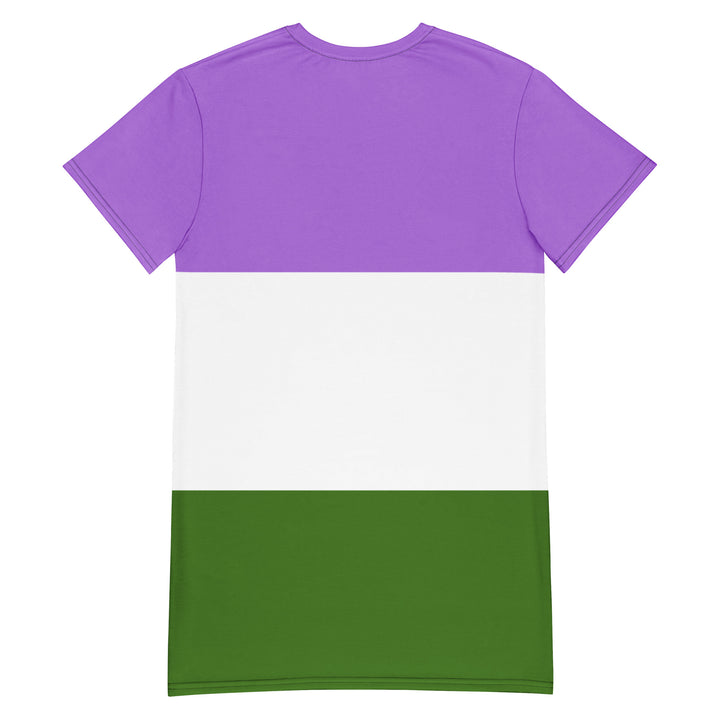 Genderqueer Pride Flag T-shirt Dress Dresses The Rainbow Stores