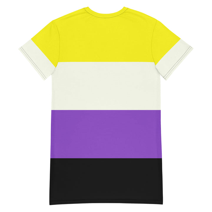 Non Binary Pride Flag T-shirt Dress Dresses The Rainbow Stores