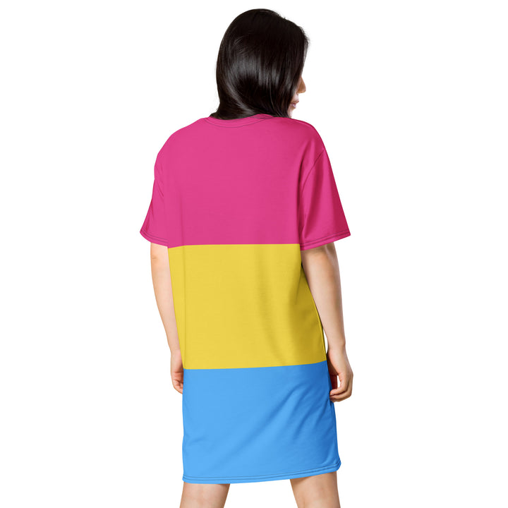 Pansexual Pride Flag T-shirt Dress Dresses The Rainbow Stores