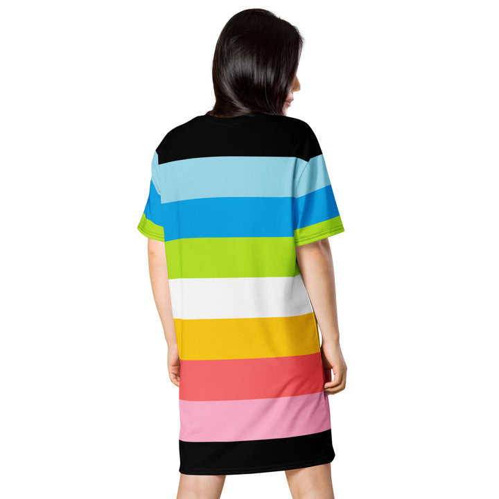 Queer Pride Flag T-shirt Dress Dresses The Rainbow Stores