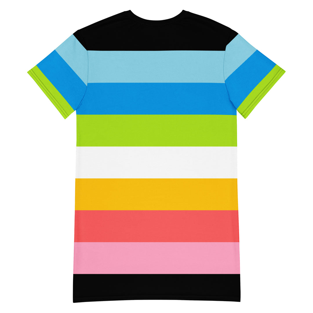 Queer Pride Flag T-shirt Dress Dresses The Rainbow Stores