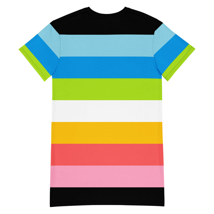 Queer Pride Flag T-shirt Dress Dresses The Rainbow Stores