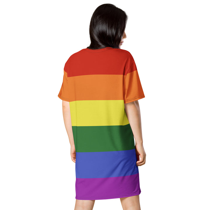 Rainbow Pride Flag T-shirt Dress Dresses The Rainbow Stores